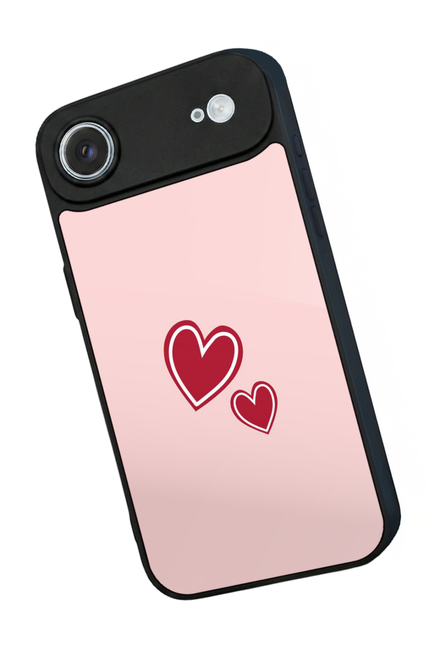 iPhone 17 Air Uyumlu Kalp Love Tasarımlı Glossy Premium Kılıf