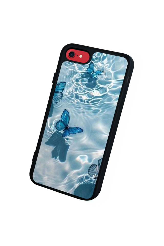 iPhone 8 Uyumlu Kelebek Tasarımlı Glossy Premium Kılıf