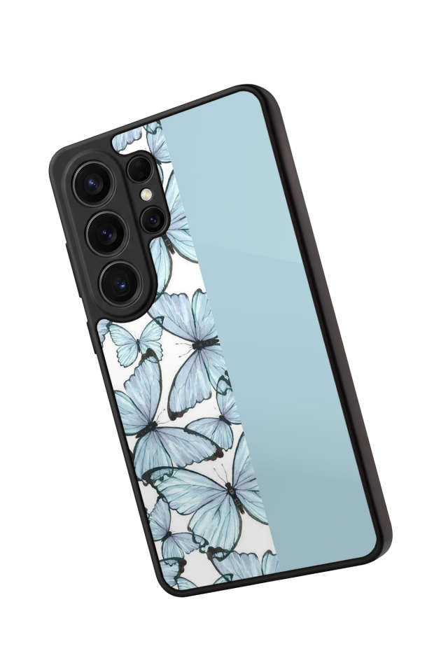Samsung Galaxy S26 Ultra Uyumlu Kelebek Tasarımlı Glossy Premium Kılıf
