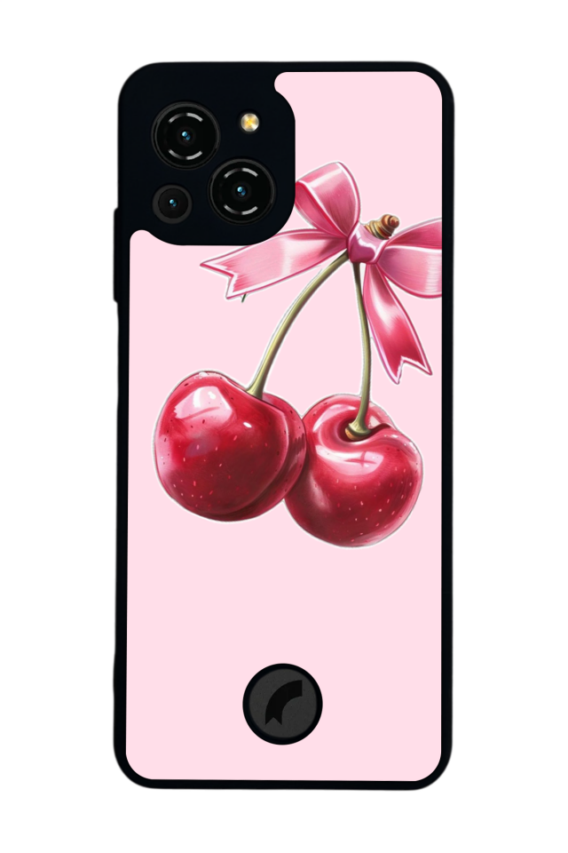 Reeder S23 Pro Max Uyumlu Kiraz Tasarımlı Glossy Premium Kılıf