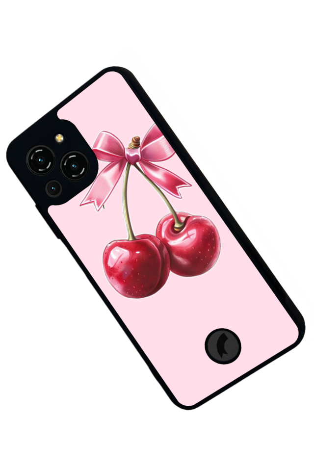 Reeder S23 Pro Max Uyumlu Kiraz Tasarımlı Glossy Premium Kılıf