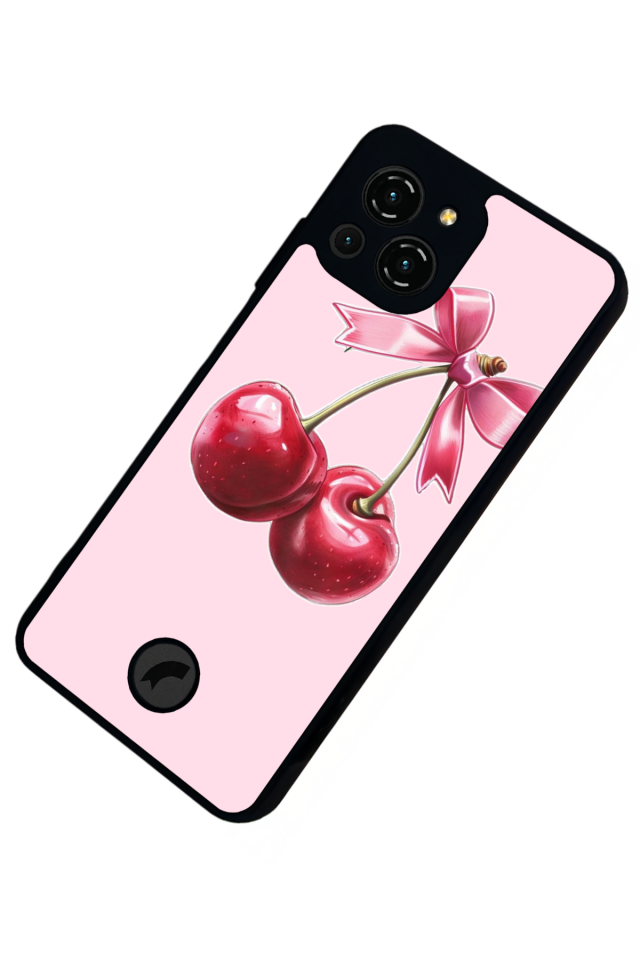 Reeder S23 Pro Max Uyumlu Kiraz Tasarımlı Glossy Premium Kılıf