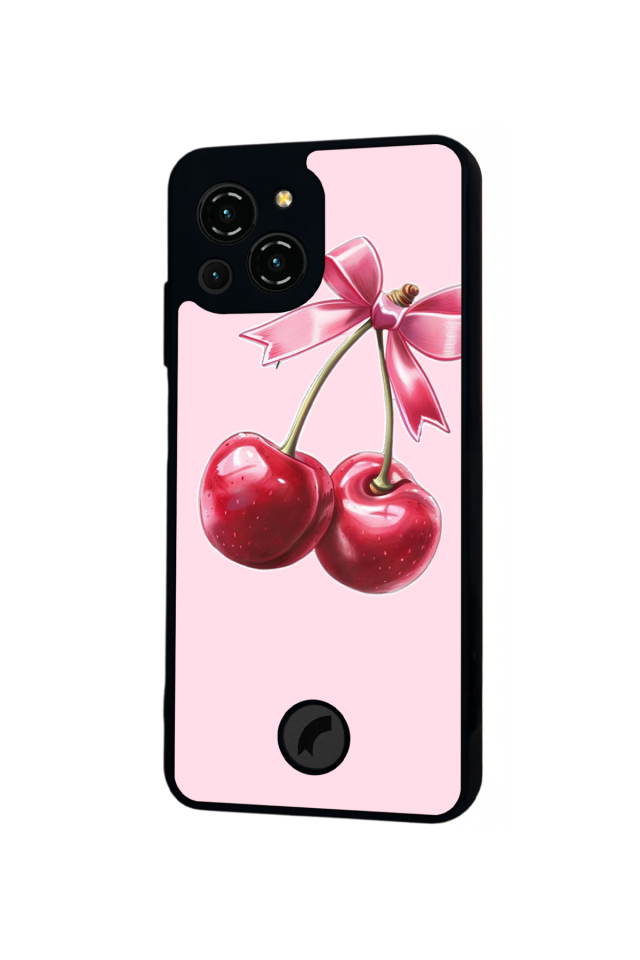 Reeder S23 Pro Max Uyumlu Kiraz Tasarımlı Glossy Premium Kılıf