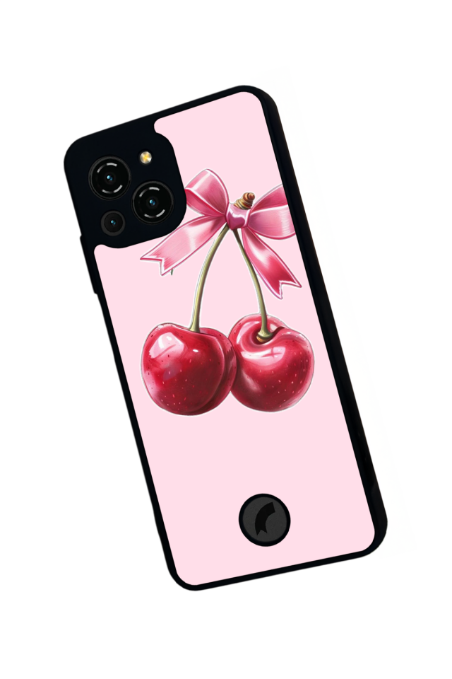 Reeder S23 Pro Max Uyumlu Kiraz Tasarımlı Glossy Premium Kılıf