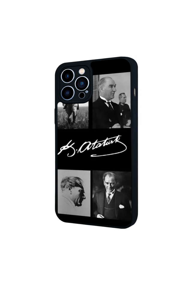 iPhone 12 Pro Max Uyumlu Mustafa Kemal Ataturk Tasarımlı Glossy Premium Kılıf