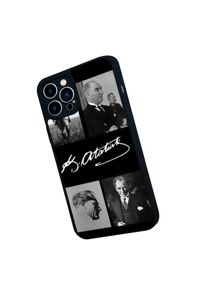 iPhone 12 Pro Max Uyumlu Mustafa Kemal Ataturk Tasarımlı Glossy Premium Kılıf