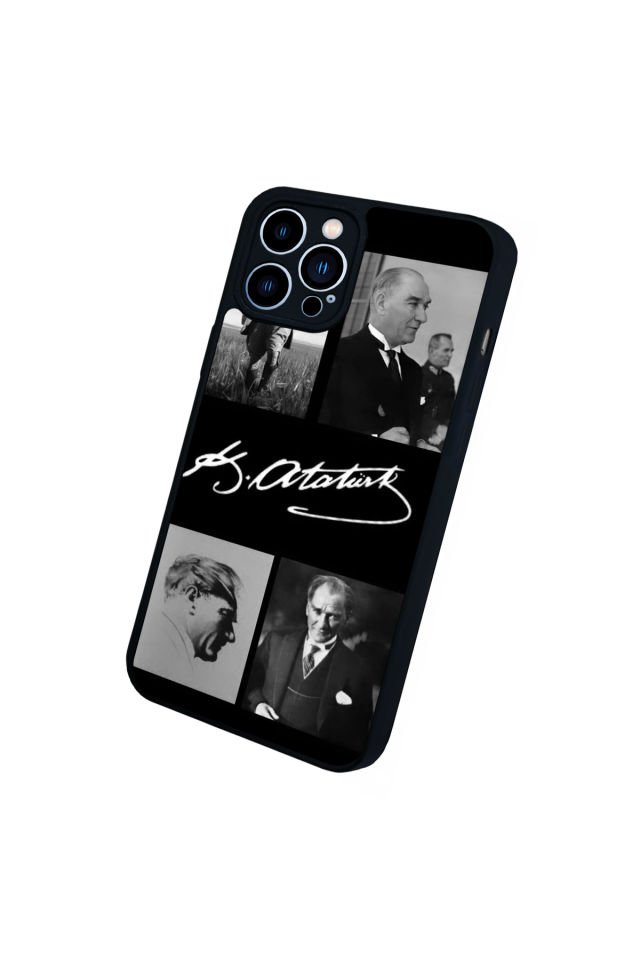 iPhone 12 Pro Max Uyumlu Mustafa Kemal Ataturk Tasarımlı Glossy Premium Kılıf