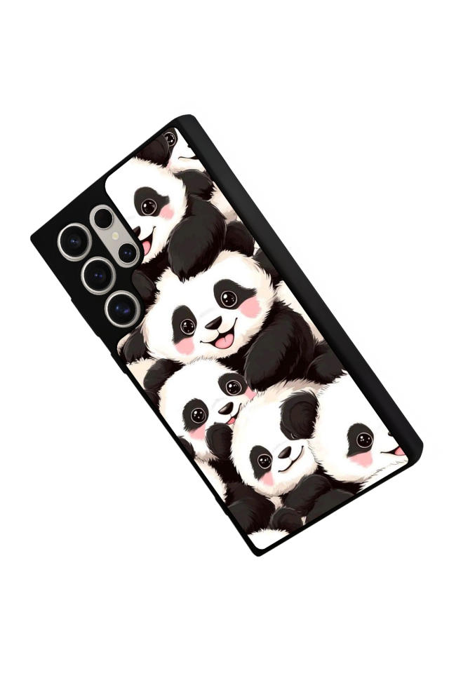 Samsung Galaxy S24 Ultra Uyumlu Panda Tasarımlı Glossy Premium Kılıf