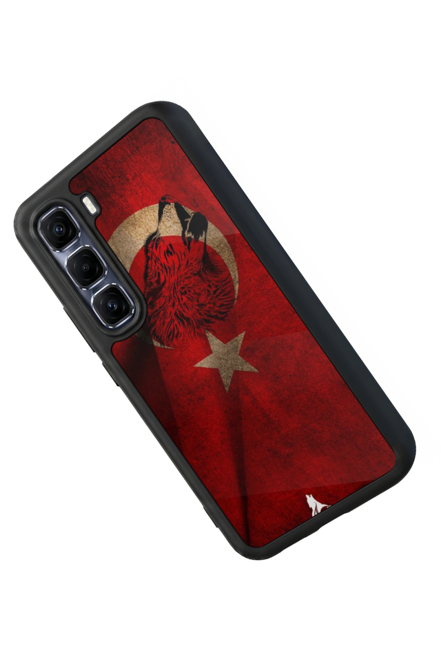 Infinix Hot 60 Pro Plus Uyumlu Türk Bayragi Tasarımlı Glossy Premium Kılıf