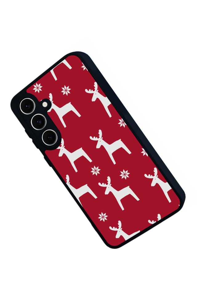Samsung Galaxy S24 FE Uyumlu Yilbasi Christmas Tasarımlı Glossy Premium Kılıf