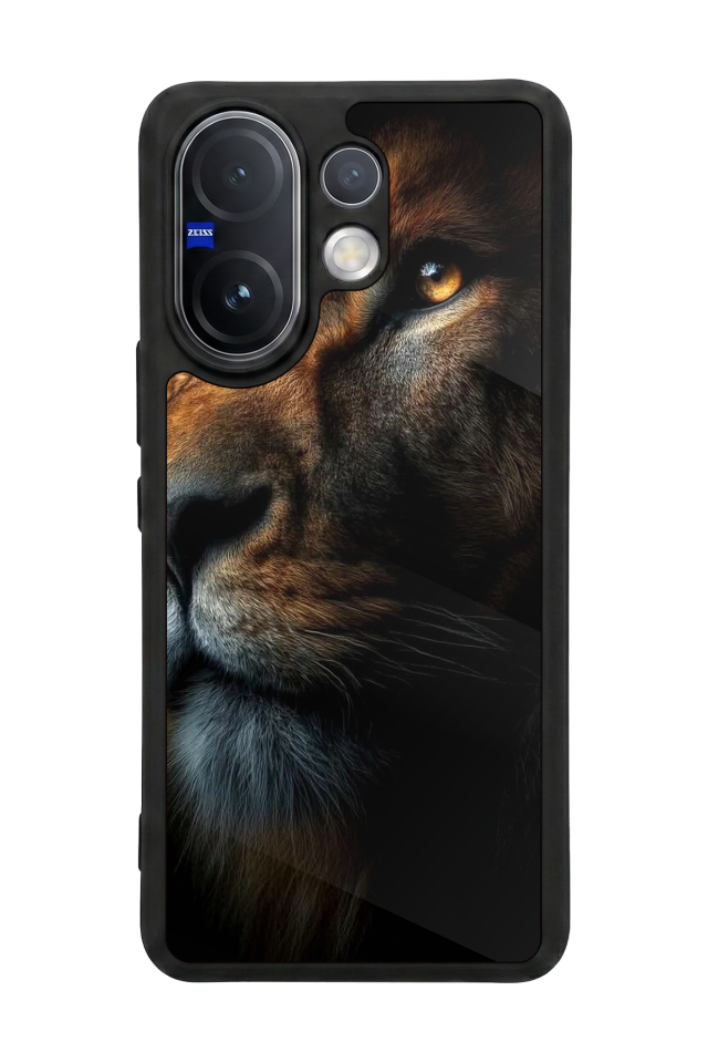 Vivo V60 Uyumlu Aslan Tasarımlı Glossy Premium Kılıf