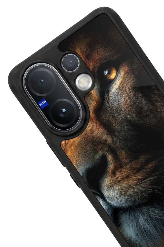 Vivo V60 Uyumlu Aslan Tasarımlı Glossy Premium Kılıf