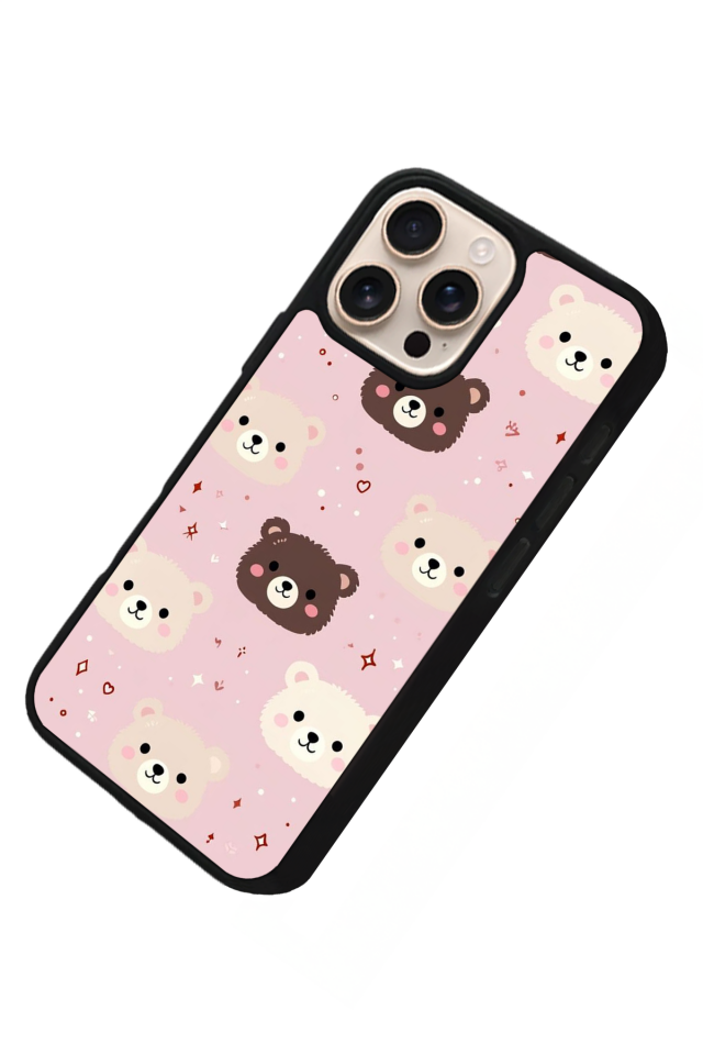 iPhone 14 Pro Max Uyumlu Ayı Tasarımlı Glossy Premium Kılıf