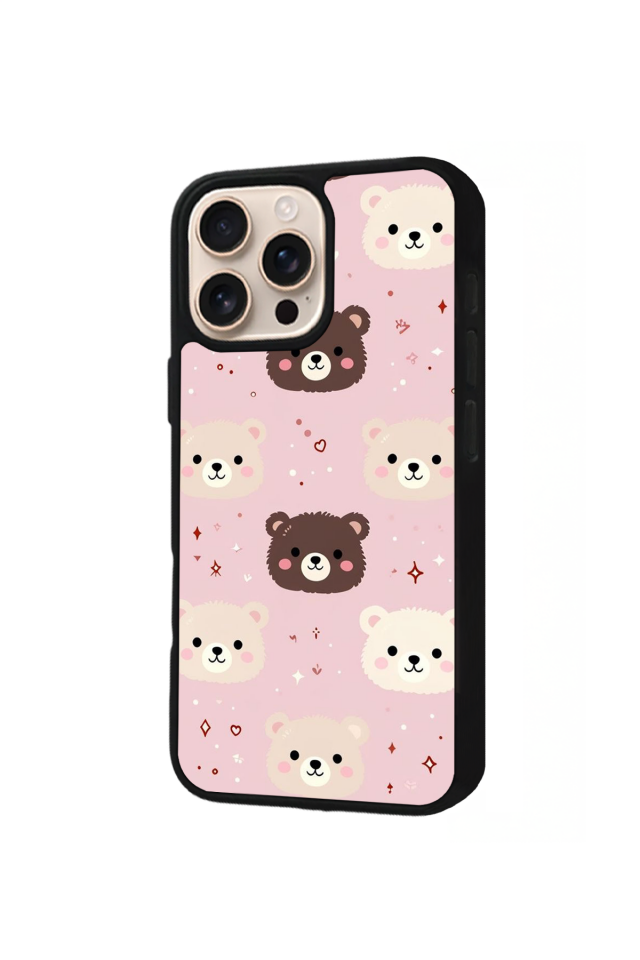 iPhone 14 Pro Max Uyumlu Ayı Tasarımlı Glossy Premium Kılıf