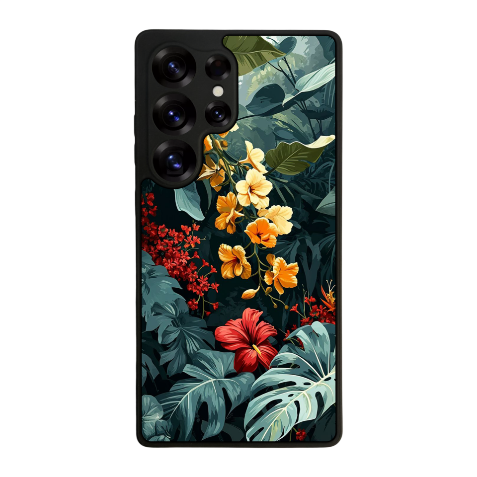 Samsung Galaxy S25 Ultra Uyumlu Botanik Tasarımlı Glossy Premium Kılıf