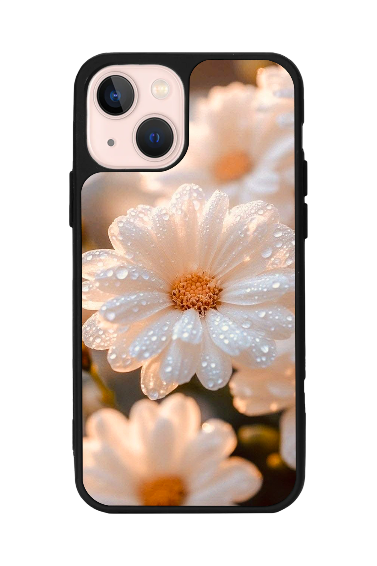 iPhone 13/14 Uyumlu Cicek Tasarımlı Glossy Premium Kılıf