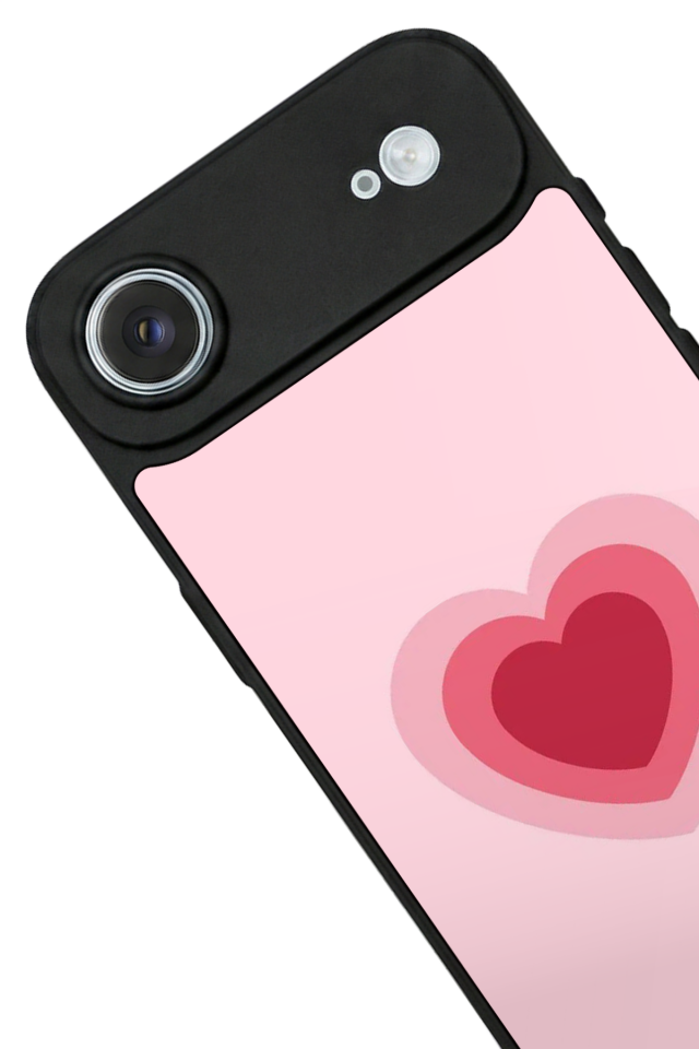 iPhone 17 Air Uyumlu Kalp Love Tasarımlı Glossy Premium Kılıf