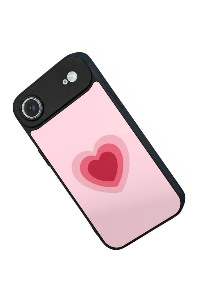 iPhone 17 Air Uyumlu Kalp Love Tasarımlı Glossy Premium Kılıf