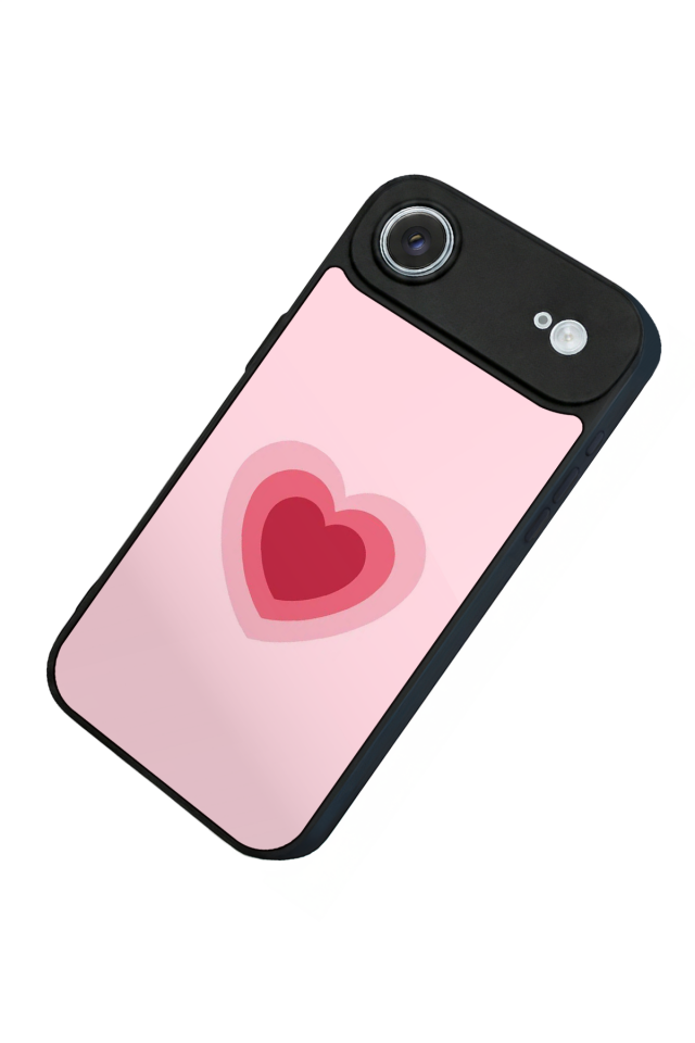 iPhone 17 Air Uyumlu Kalp Love Tasarımlı Glossy Premium Kılıf