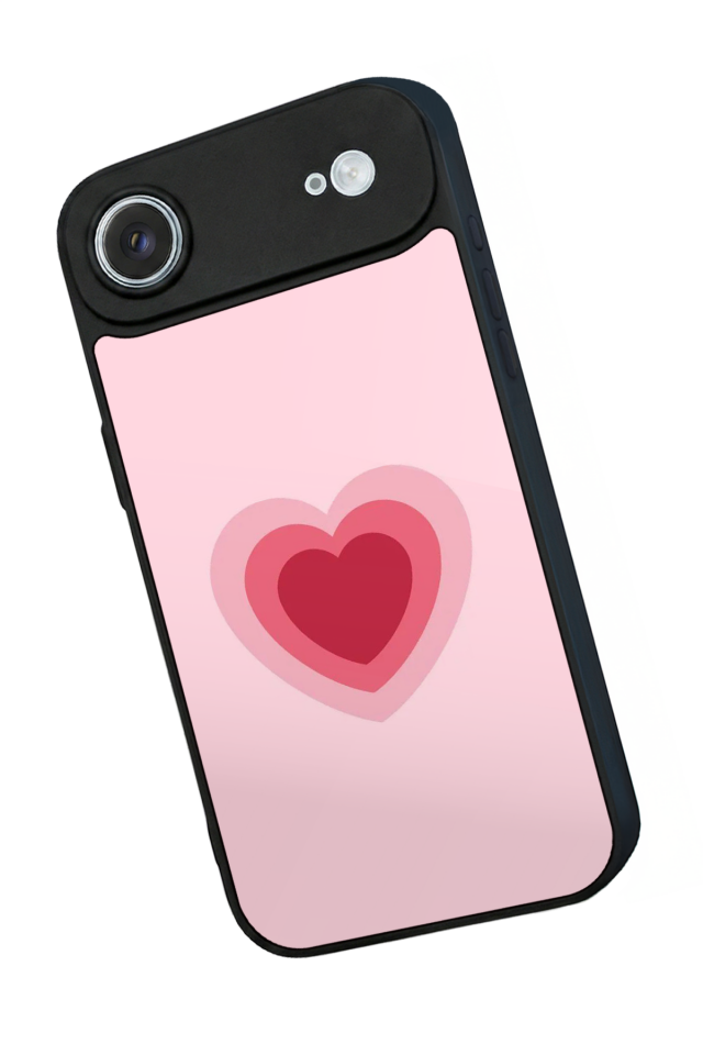 iPhone 17 Air Uyumlu Kalp Love Tasarımlı Glossy Premium Kılıf