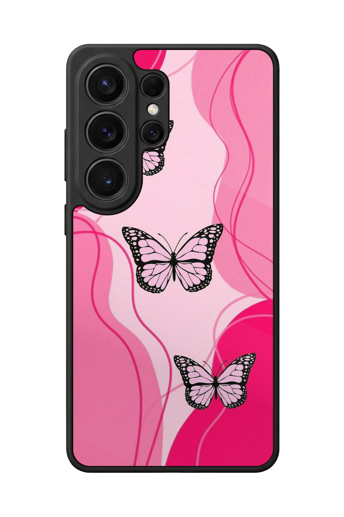 Samsung Galaxy S26 Ultra Uyumlu Kelebek Tasarımlı Glossy Premium Kılıf