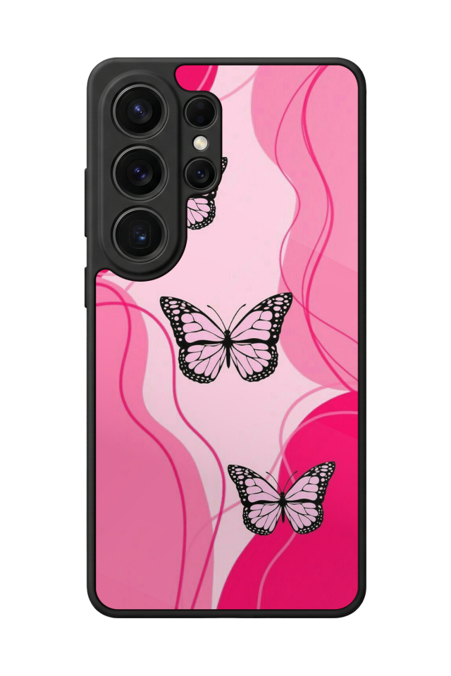 Samsung Galaxy S26 Ultra Uyumlu Kelebek Tasarımlı Glossy Premium Kılıf