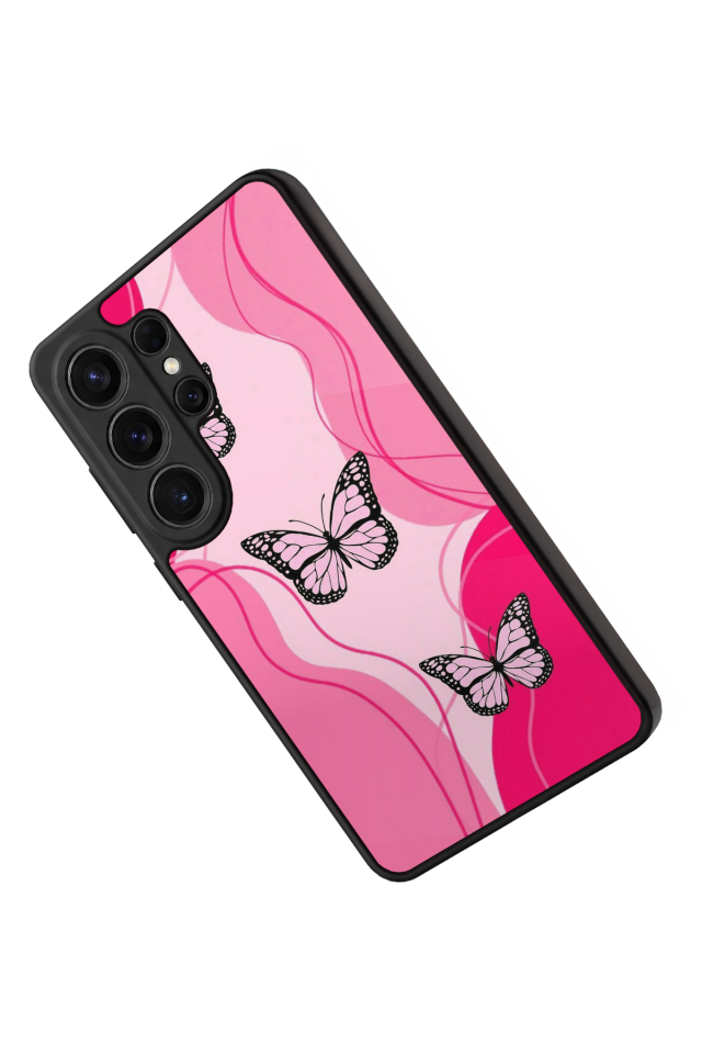 Samsung Galaxy S26 Ultra Uyumlu Kelebek Tasarımlı Glossy Premium Kılıf