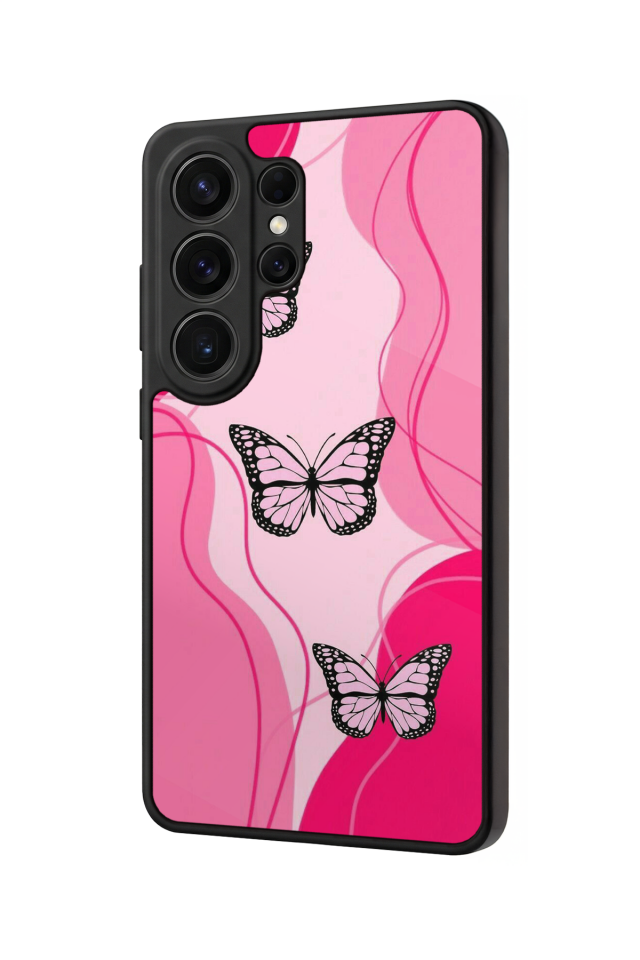 Samsung Galaxy S26 Ultra Uyumlu Kelebek Tasarımlı Glossy Premium Kılıf