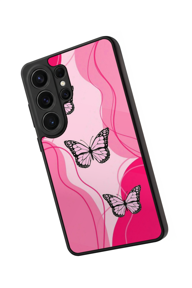 Samsung Galaxy S26 Ultra Uyumlu Kelebek Tasarımlı Glossy Premium Kılıf