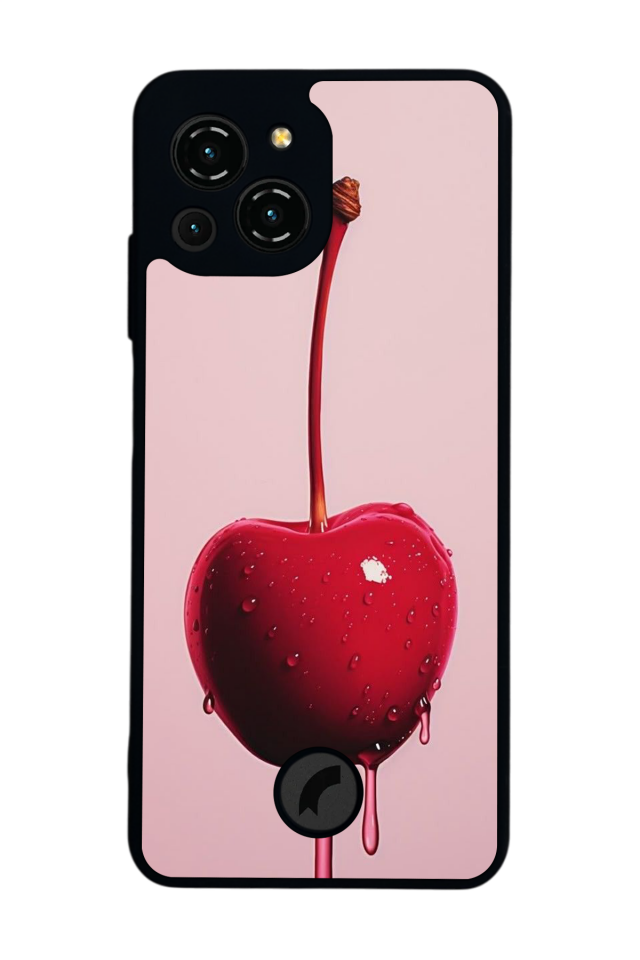 Reeder S23 Pro Max Uyumlu Kiraz Tasarımlı Glossy Premium Kılıf