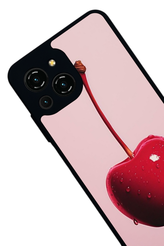 Reeder S23 Pro Max Uyumlu Kiraz Tasarımlı Glossy Premium Kılıf