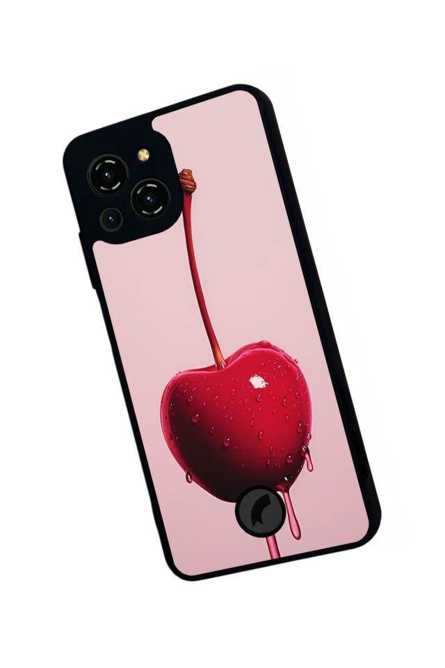 Reeder S23 Pro Max Uyumlu Kiraz Tasarımlı Glossy Premium Kılıf