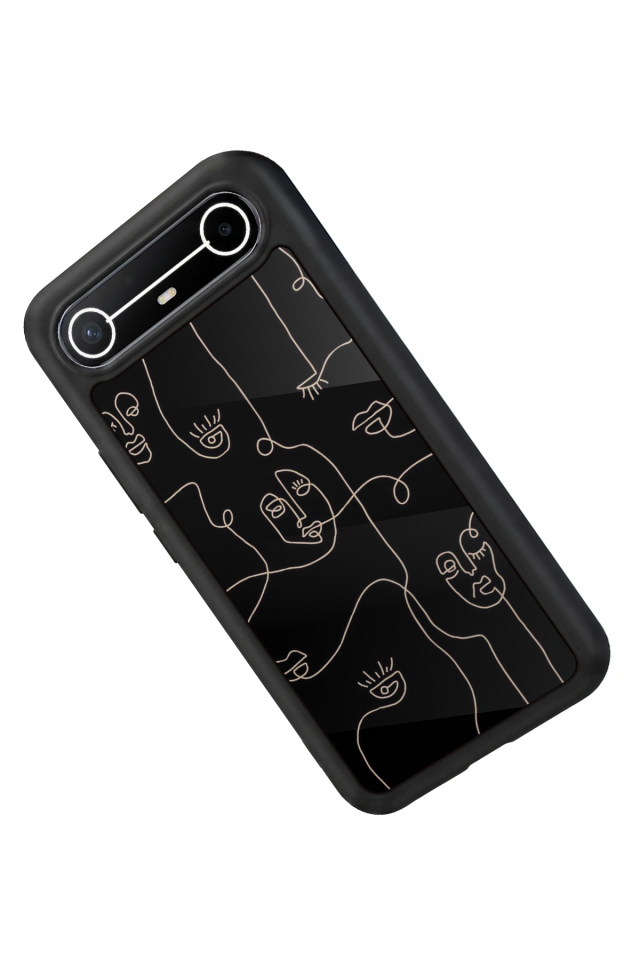Tecno Spark Slim 5G Uyumlu Line Art Tasarımlı Glossy Premium Kılıf