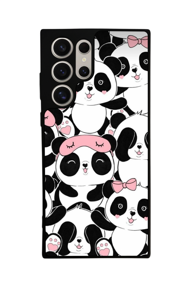 Samsung Galaxy S24 Ultra Uyumlu Panda Tasarımlı Glossy Premium Kılıf