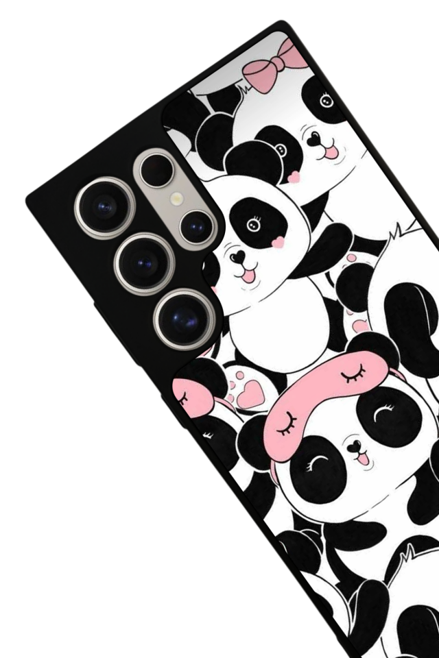 Samsung Galaxy S24 Ultra Uyumlu Panda Tasarımlı Glossy Premium Kılıf