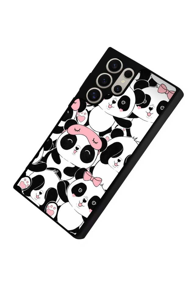 Samsung Galaxy S24 Ultra Uyumlu Panda Tasarımlı Glossy Premium Kılıf