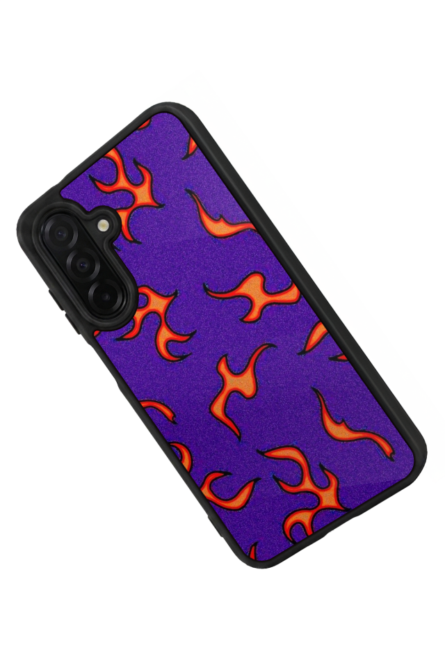 Samsung Galaxy A26 Uyumlu Retro Flame Patterns Tasarımlı Glossy Premium Kılıf