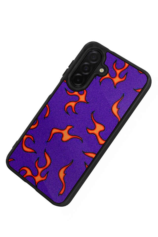 Samsung Galaxy A26 Uyumlu Retro Flame Patterns Tasarımlı Glossy Premium Kılıf
