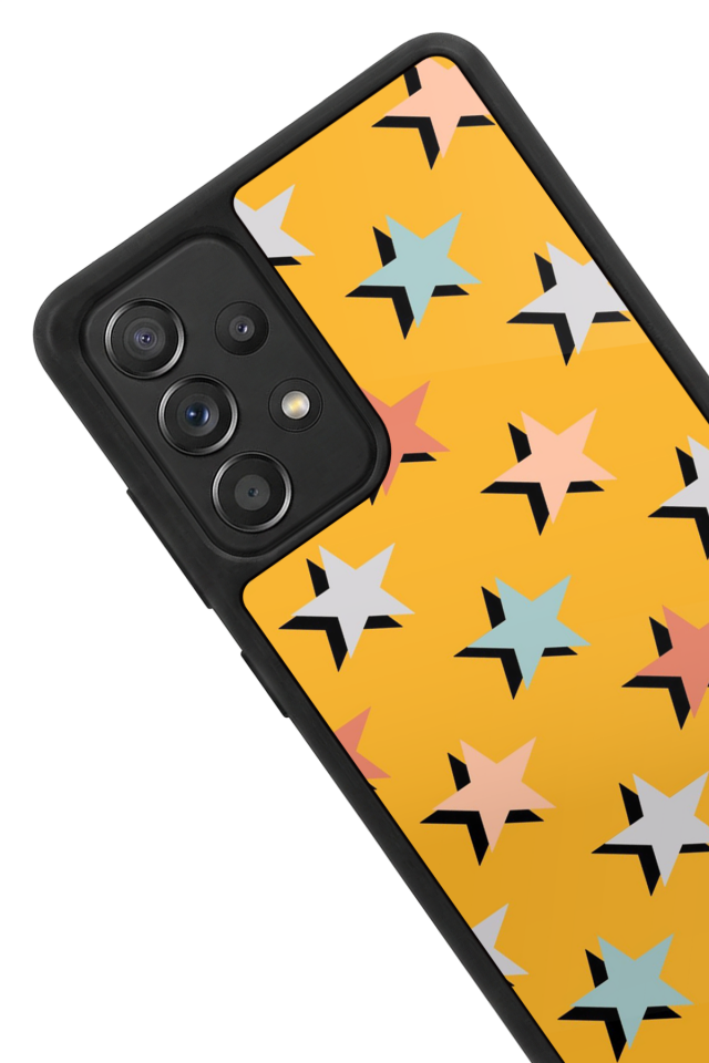 Samsung Galaxy A72 Uyumlu Retro Yildizlar Tasarımlı Glossy Premium Kılıf