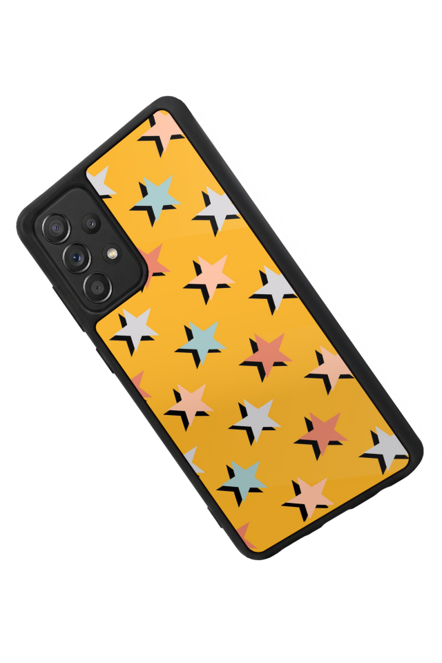 Samsung Galaxy A72 Uyumlu Retro Yildizlar Tasarımlı Glossy Premium Kılıf