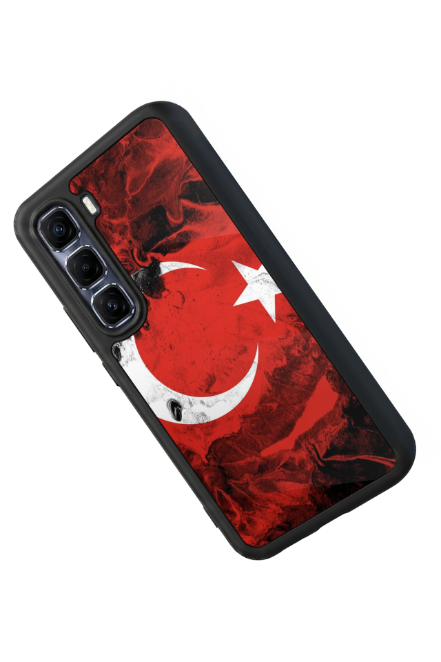 Infinix Hot 60 Pro Plus Uyumlu Türk Bayragi Tasarımlı Glossy Premium Kılıf