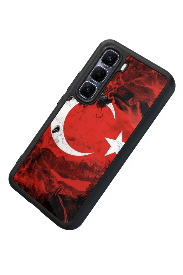 Infinix Hot 60 Pro Plus Uyumlu Türk Bayragi Tasarımlı Glossy Premium Kılıf