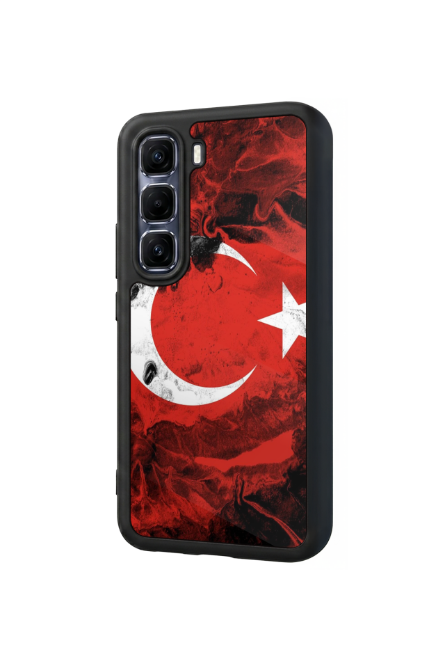 Infinix Hot 60 Pro Plus Uyumlu Türk Bayragi Tasarımlı Glossy Premium Kılıf