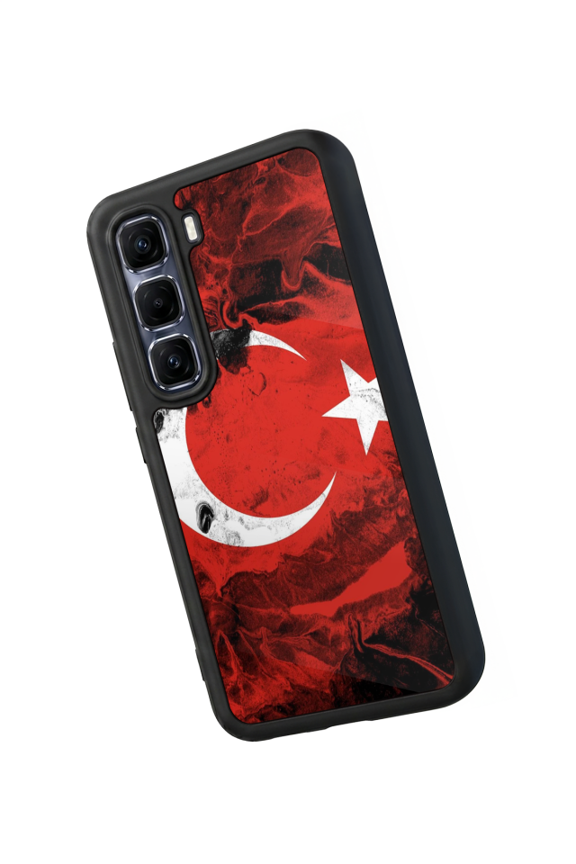 Infinix Hot 60 Pro Plus Uyumlu Türk Bayragi Tasarımlı Glossy Premium Kılıf