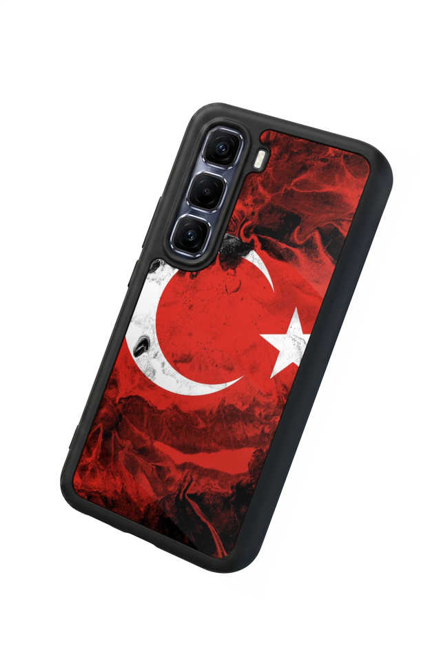 Infinix Hot 60 Pro Plus Uyumlu Türk Bayragi Tasarımlı Glossy Premium Kılıf