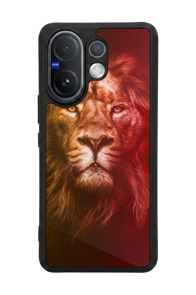 Vivo V60 Uyumlu Aslan Tasarımlı Glossy Premium Kılıf