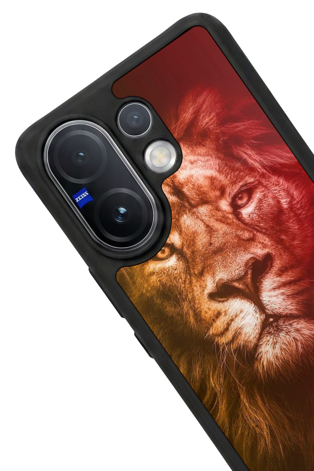 Vivo V60 Uyumlu Aslan Tasarımlı Glossy Premium Kılıf