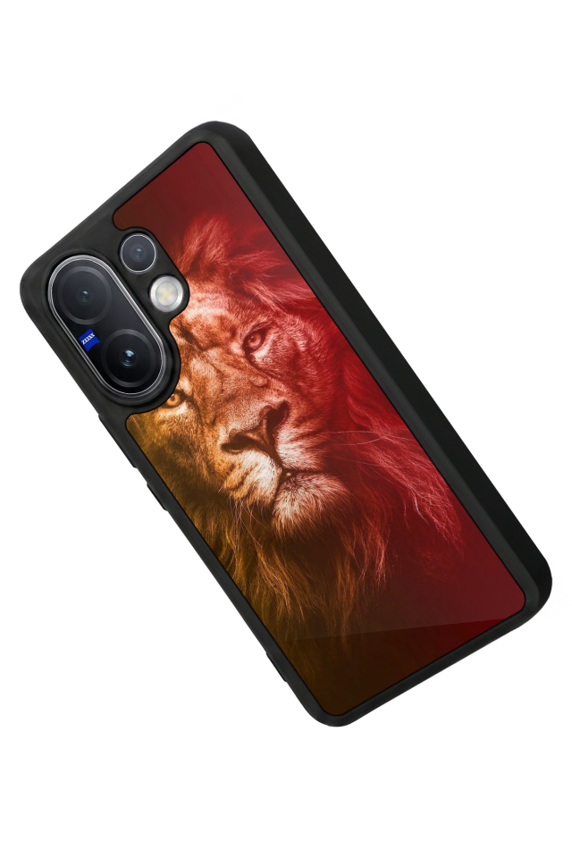 Vivo V60 Uyumlu Aslan Tasarımlı Glossy Premium Kılıf