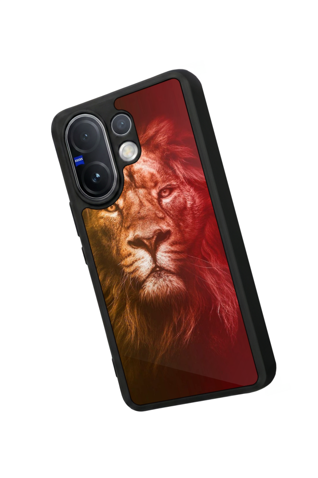 Vivo V60 Uyumlu Aslan Tasarımlı Glossy Premium Kılıf
