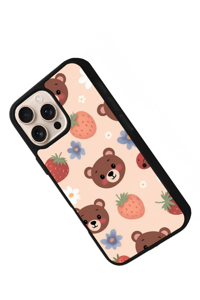 iPhone 14 Pro Max Uyumlu Ayı Tasarımlı Glossy Premium Kılıf